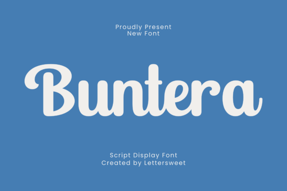 Buntera: A Friendly Script Font for Modern Editorial Design