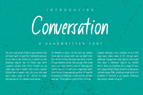 Conversation Font: The Perfect Typeface for Handmade Brands