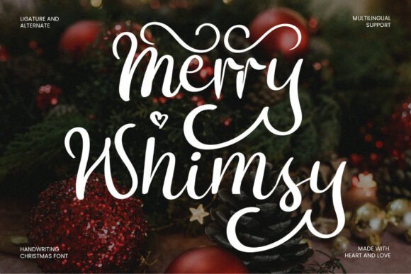 Merry Whimsy: A Festive Script Font for Editorial Design