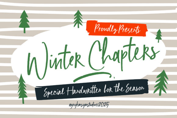 Winter Chapters Font: Cozy Handwritten Style for Crafts